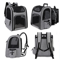 HKM-7615165 Portable Breathable Foldable Pet Bag - 35L Capacity in Gray and Blue