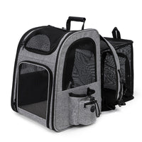 HKM-7615165 Portable Breathable Foldable Pet Bag - 35L Capacity in Gray and Blue