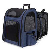 HKM-7615165 Portable Breathable Foldable Pet Bag - 35L Capacity in Gray and Blue
