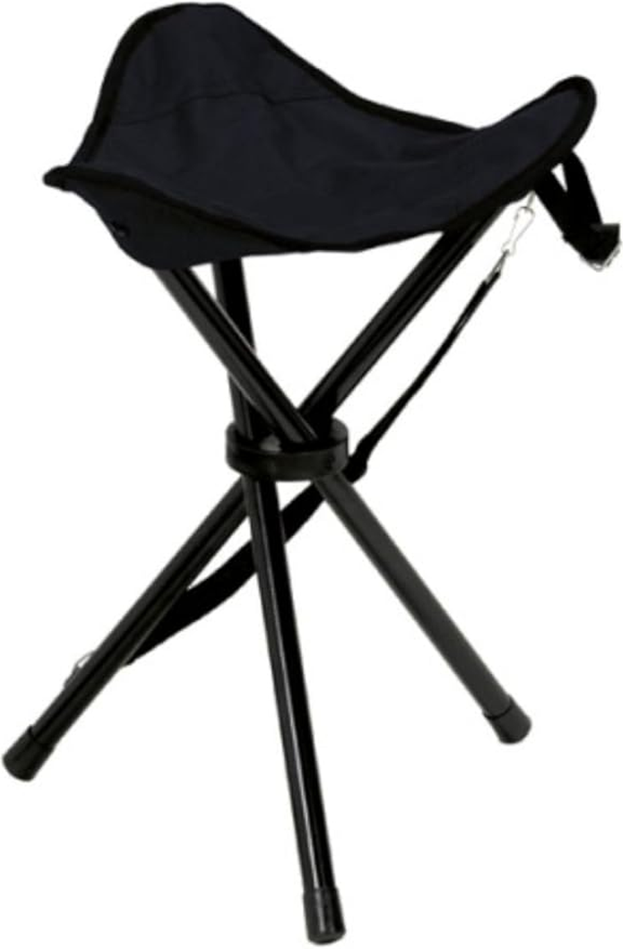 HKM-761555 Portable Black Nylon Collapsible Stool for Outdoor Use