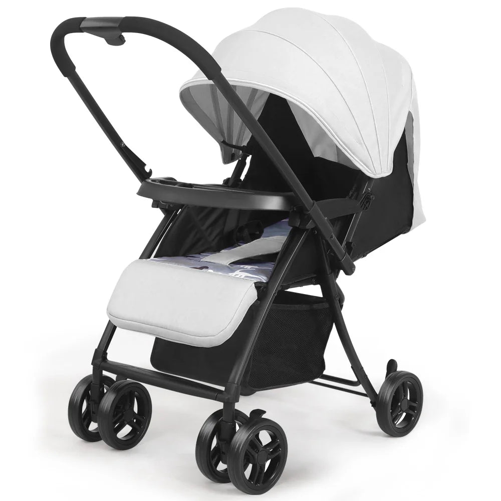 HKM-761555 Reversible Lightweight Pushchair with Foldable Design and Dinner Plate for Infants
