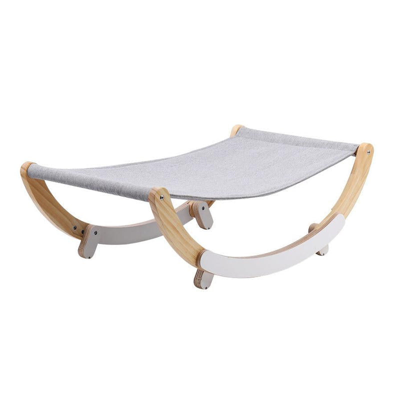 HKM-761683 Wooden Cat and Small Dog Pet Nest with Cushioned Pads and Anti-Slip Design