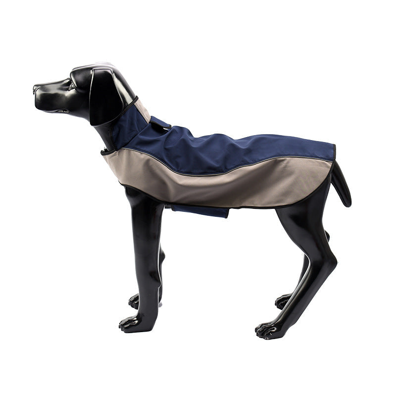 HKM-7617085 Waterproof Breathable Outdoor Dog Stormsuit in Blue and Brown