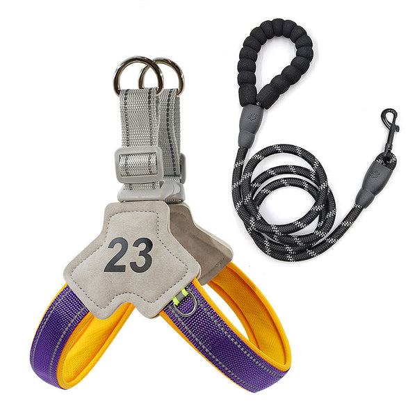 HKM-7617981 Adjustable Reflective Chest Harness for Small to Medium Dogs - Comfortable and Secure Fit