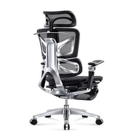HKM-761811 Luxury Ergonomic Mesh Swivel Executive Office Chair with Footrest - Modern Design for Comfort and Support