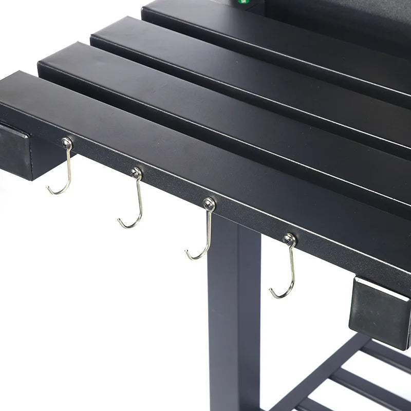 HKM-761875 Large Outdoor Charcoal Barbecue Grill with Carbon Steel Patio Rack
