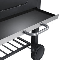 HKM-761875 Large Outdoor Charcoal Barbecue Grill with Carbon Steel Patio Rack