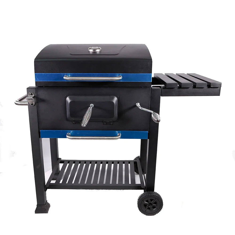 HKM-761875 Large Outdoor Charcoal Barbecue Grill with Carbon Steel Patio Rack