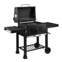 HKM-761875 Large Outdoor Charcoal Barbecue Grill with Carbon Steel Patio Rack