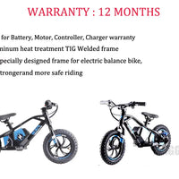 HKM-761939 Kids 12-Inch Electric Bike with 250W Hub Motor and Aluminum Alloy Frame