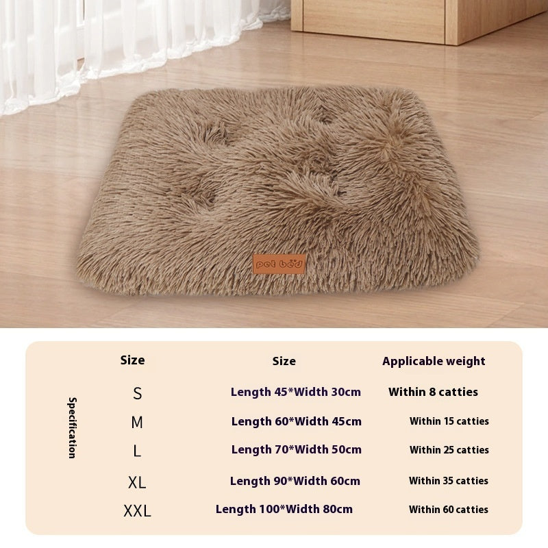 HKM-7620541 Cozy Thick Warm Pet Cushion Mat for Cats and Dogs - Breathable Plush Mattress in Various Sizes