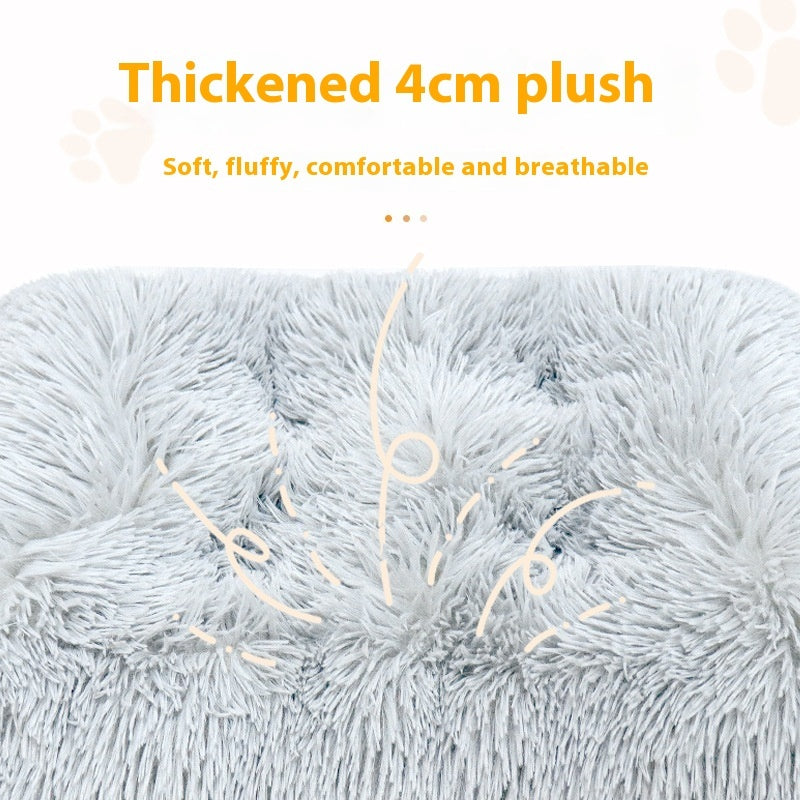 HKM-7620541 Cozy Thick Warm Pet Cushion Mat for Cats and Dogs - Breathable Plush Mattress in Various Sizes