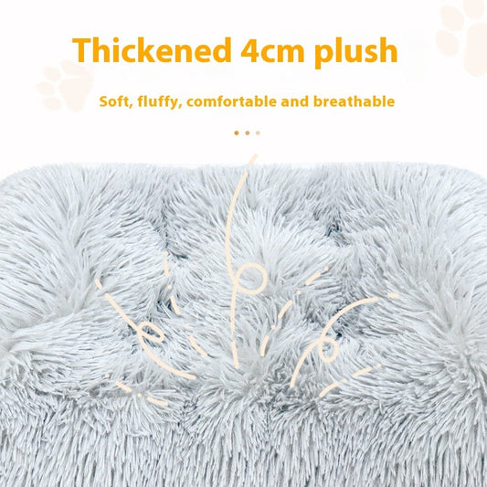 HKM-7620541 Cozy Thick Warm Pet Cushion Mat for Cats and Dogs - Breathable Plush Mattress in Various Sizes