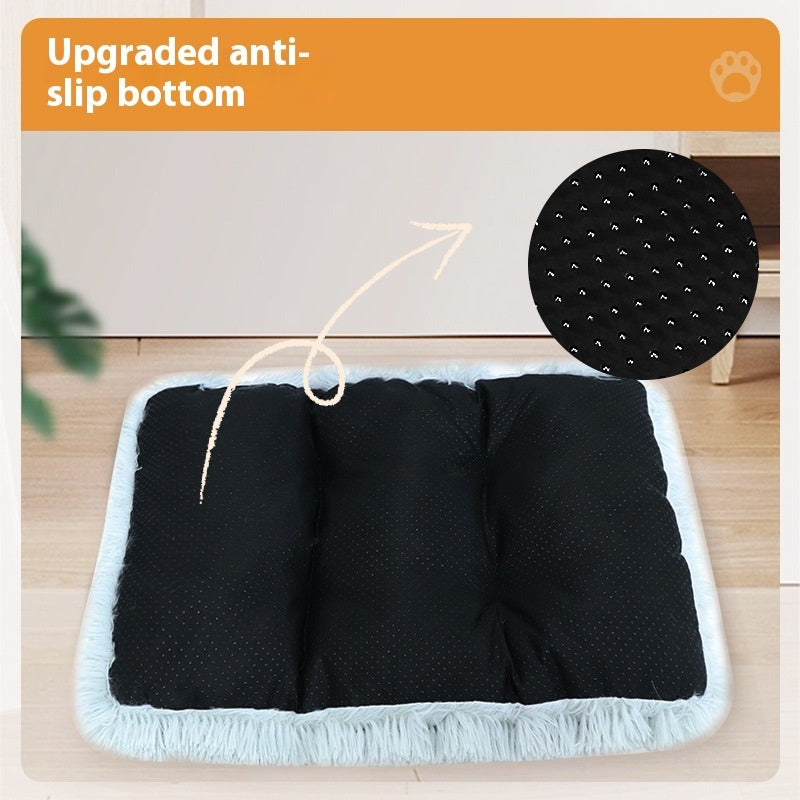 HKM-7620541 Cozy Thick Warm Pet Cushion Mat for Cats and Dogs - Breathable Plush Mattress in Various Sizes