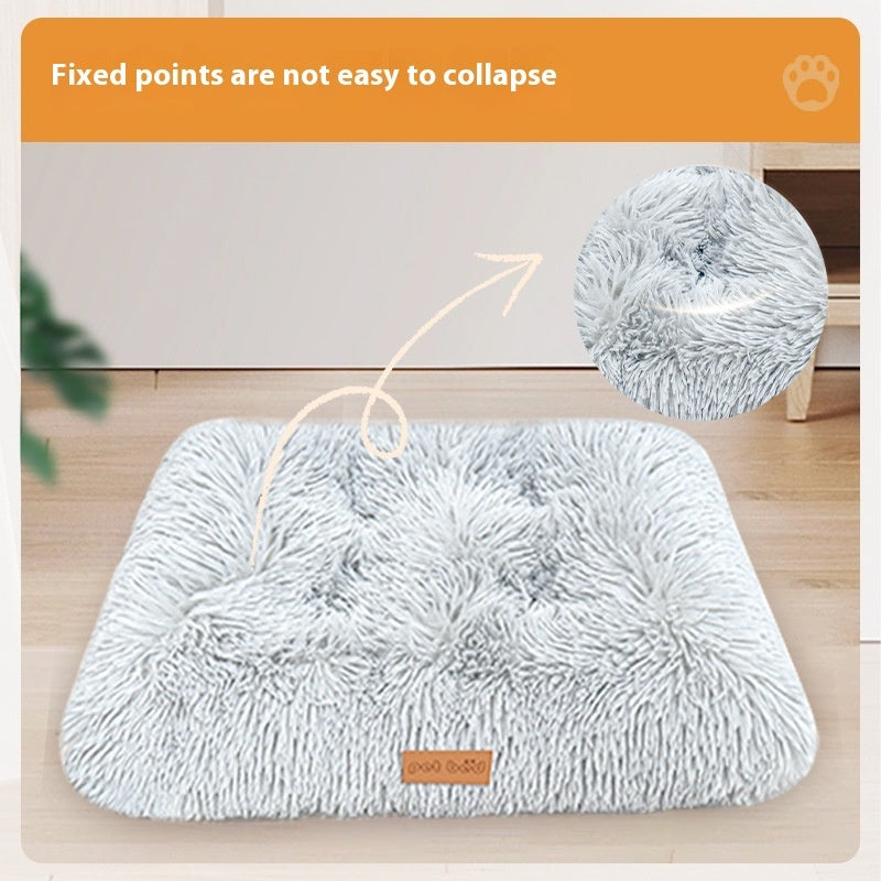 HKM-7620541 Cozy Thick Warm Pet Cushion Mat for Cats and Dogs - Breathable Plush Mattress in Various Sizes