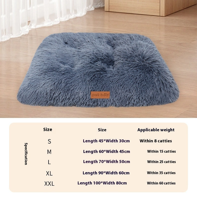 HKM-7620541 Cozy Thick Warm Pet Cushion Mat for Cats and Dogs - Breathable Plush Mattress in Various Sizes