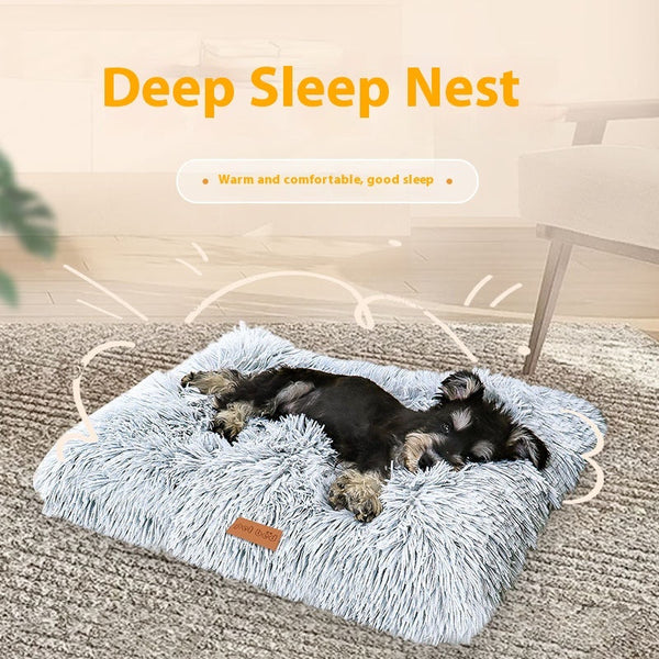 HKM-7620541 Cozy Thick Warm Pet Cushion Mat for Cats and Dogs - Breathable Plush Mattress in Various Sizes