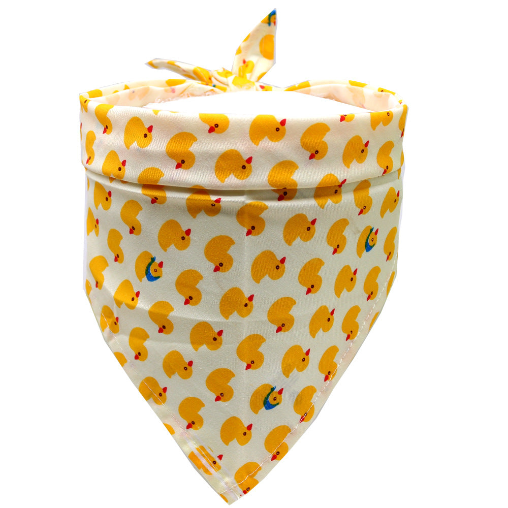 HKM-7621053 Pet Saliva Towel - Soft Cotton Triangle Towel for Small to Large Dogs (S: 40x30x30, M: 62x43x43)