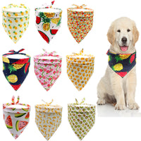 HKM-7621053 Pet Saliva Towel - Soft Cotton Triangle Towel for Small to Large Dogs (S: 40x30x30, M: 62x43x43)