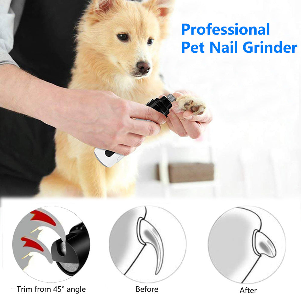 HKM-7622461 Rechargeable Electric Dog Nail Clippers with USB Charging and Quiet Operation for Pet Grooming
