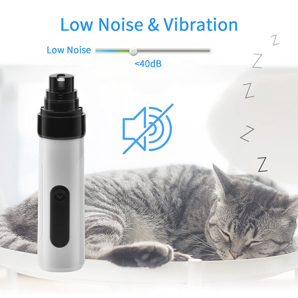 HKM-7622461 Rechargeable Electric Dog Nail Clippers with USB Charging and Quiet Operation for Pet Grooming