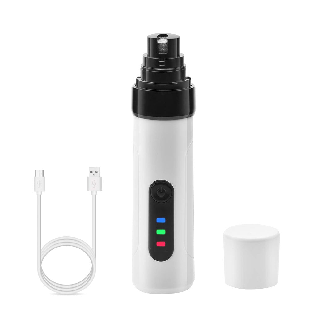 HKM-7622461 Rechargeable Electric Dog Nail Clippers with USB Charging and Quiet Operation for Pet Grooming