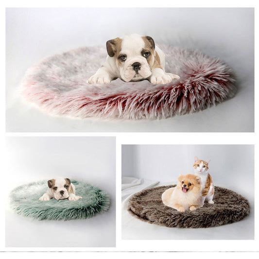 HKM-7622717 Cozy Round Sleeping Mat Blanket for Pets - Available in Multiple Colors and Sizes