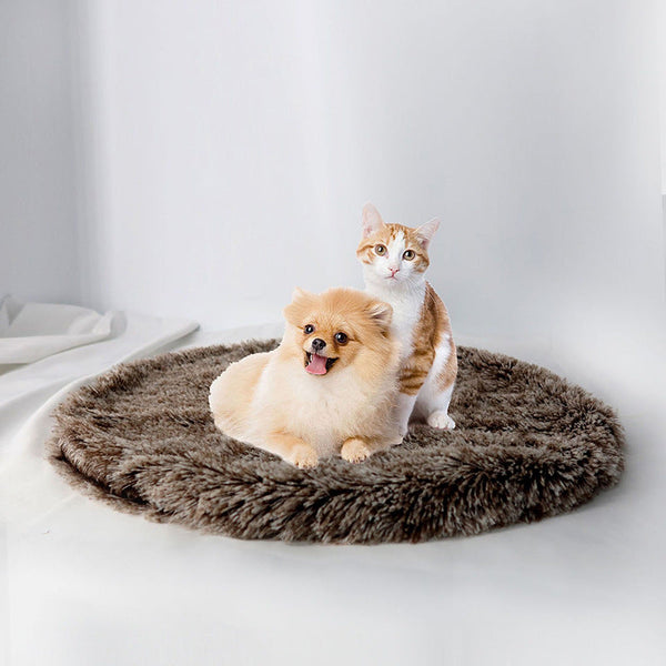HKM-7622717 Cozy Round Sleeping Mat Blanket for Pets - Available in Multiple Colors and Sizes