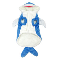 HKM-7622845 Realistic Shark Costume Suit for Cosplay in Blue and Gray - Comfortable Sheared Fabric, Available in XS, S, M, L, XL