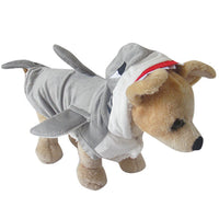 HKM-7622845 Realistic Shark Costume Suit for Cosplay in Blue and Gray - Comfortable Sheared Fabric, Available in XS, S, M, L, XL
