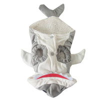 HKM-7622845 Realistic Shark Costume Suit for Cosplay in Blue and Gray - Comfortable Sheared Fabric, Available in XS, S, M, L, XL