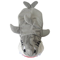HKM-7622845 Realistic Shark Costume Suit for Cosplay in Blue and Gray - Comfortable Sheared Fabric, Available in XS, S, M, L, XL