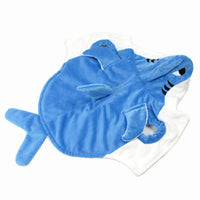 HKM-7622845 Realistic Shark Costume Suit for Cosplay in Blue and Gray - Comfortable Sheared Fabric, Available in XS, S, M, L, XL