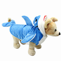 HKM-7622845 Realistic Shark Costume Suit for Cosplay in Blue and Gray - Comfortable Sheared Fabric, Available in XS, S, M, L, XL