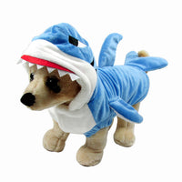 HKM-7622845 Realistic Shark Costume Suit for Cosplay in Blue and Gray - Comfortable Sheared Fabric, Available in XS, S, M, L, XL