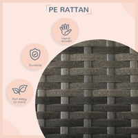 HKM-7623101 Outdoor Dog Bed with Canopy and Cushion for Medium to Large Dogs, Rattan and Steel Construction