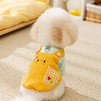 HKM-7624125 Autumn and Winter Small Animal Two-Legged Overalls in Rock Yellow Chicken and Lomi Brown Tiger