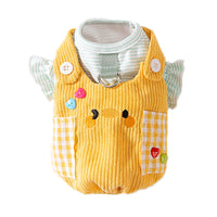 HKM-7624125 Autumn and Winter Small Animal Two-Legged Overalls in Rock Yellow Chicken and Lomi Brown Tiger