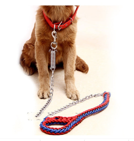 HKM-7624253 Durable Hand-Woven Nylon Pet Leash with Anti-Bite Features for Dogs