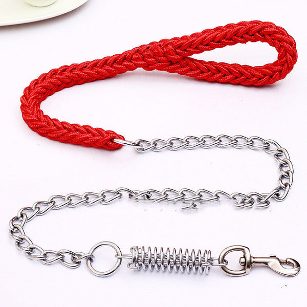 HKM-7624253 Durable Hand-Woven Nylon Pet Leash with Anti-Bite Features for Dogs