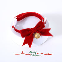 HKM-7625021 Velvet Hand Bow Tie with Anti-Suffocation Buckle for Pets - Available in Red, Green, Blue and Fan Patterns