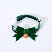 HKM-7625021 Velvet Hand Bow Tie with Anti-Suffocation Buckle for Pets - Available in Red, Green, Blue and Fan Patterns