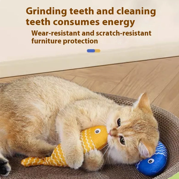 HKM-7625277 Catnip Fish Toy for Cats - Various Sizes and Colors Available, Perfect for Boredom Relief and Dental Health