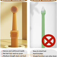 HKM-7625917 360-Degree Silicone Dog and Cat Toothbrush with Tongue Cleaner and Storage Cup for Effective Dental Care