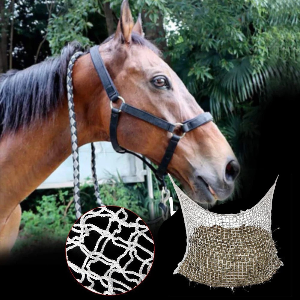 HKM-7626685 Durable Woven PE Rope Feeding Bag for Horses, Cattle, and Sheep - Multiple Sizes Available