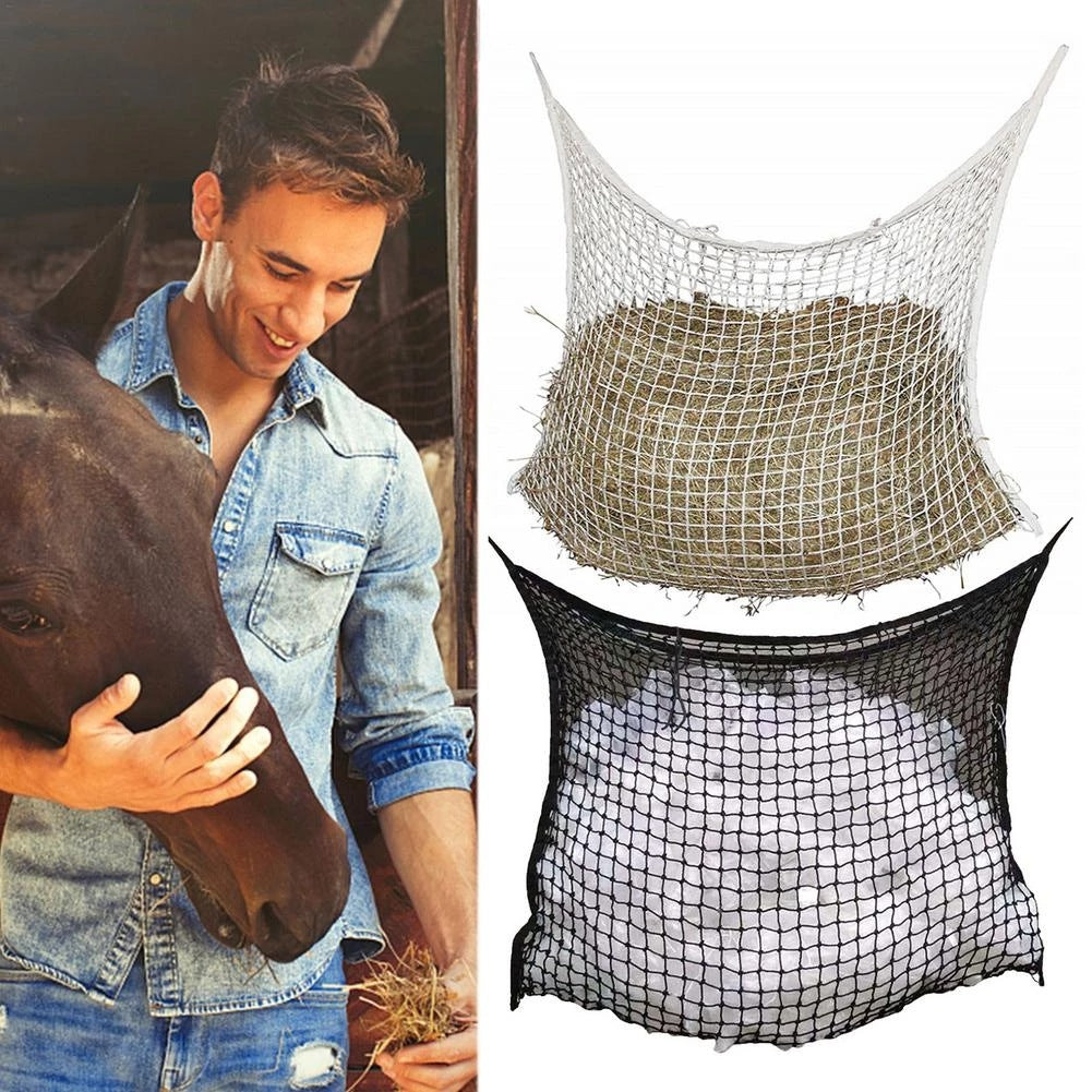 HKM-7626685 Durable Woven PE Rope Feeding Bag for Horses, Cattle, and Sheep - Multiple Sizes Available