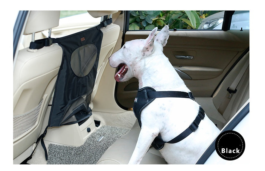HKM-7627069 Rear Seat Pet Safety Barrier - Anti-Dog Harassment Screen for Cars - 54x49cm