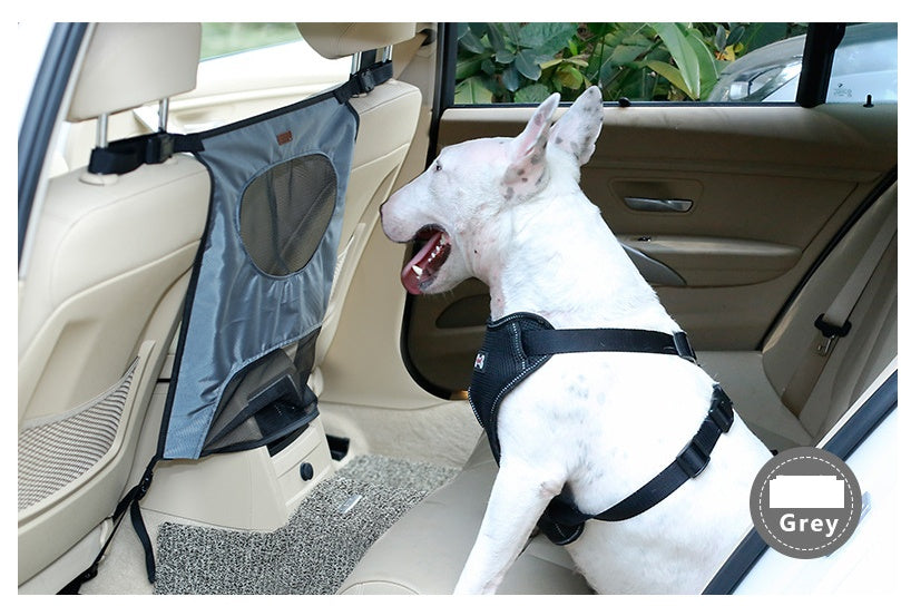 HKM-7627069 Rear Seat Pet Safety Barrier - Anti-Dog Harassment Screen for Cars - 54x49cm