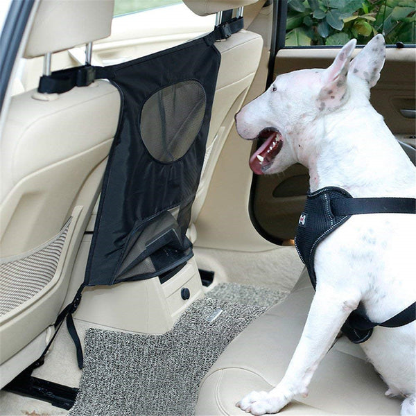 HKM-7627069 Rear Seat Pet Safety Barrier - Anti-Dog Harassment Screen for Cars - 54x49cm