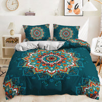 HKM-762835 Printed Quilt Cover Set with Bed Sheet and Pillowcase - Multiple Sizes Available
